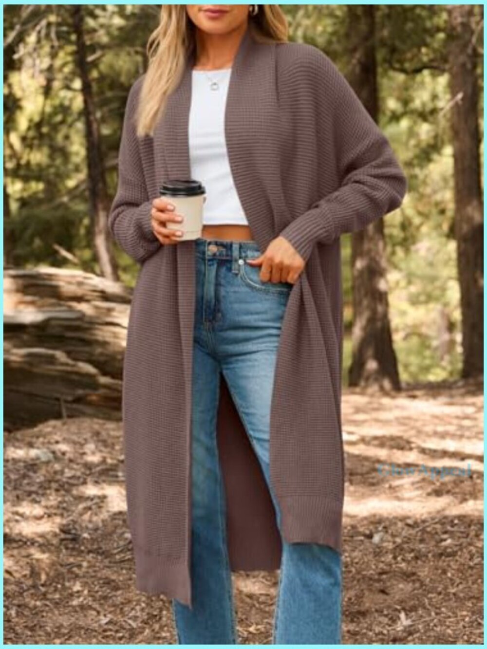 Oversized Long Cardigan Sweater Open Front Winter Coat Fall Fashion - Picture 2 of 7